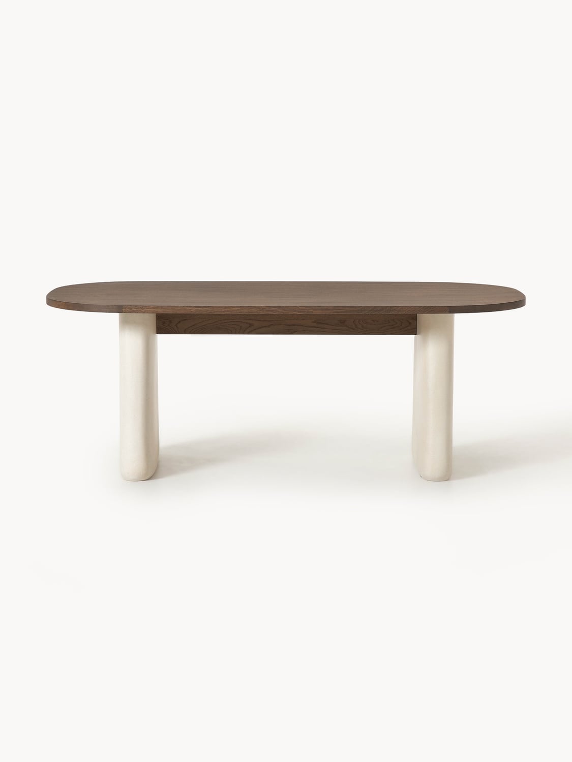 Dune Oval Dining Table in Oak, in various sizes — Sand Beige