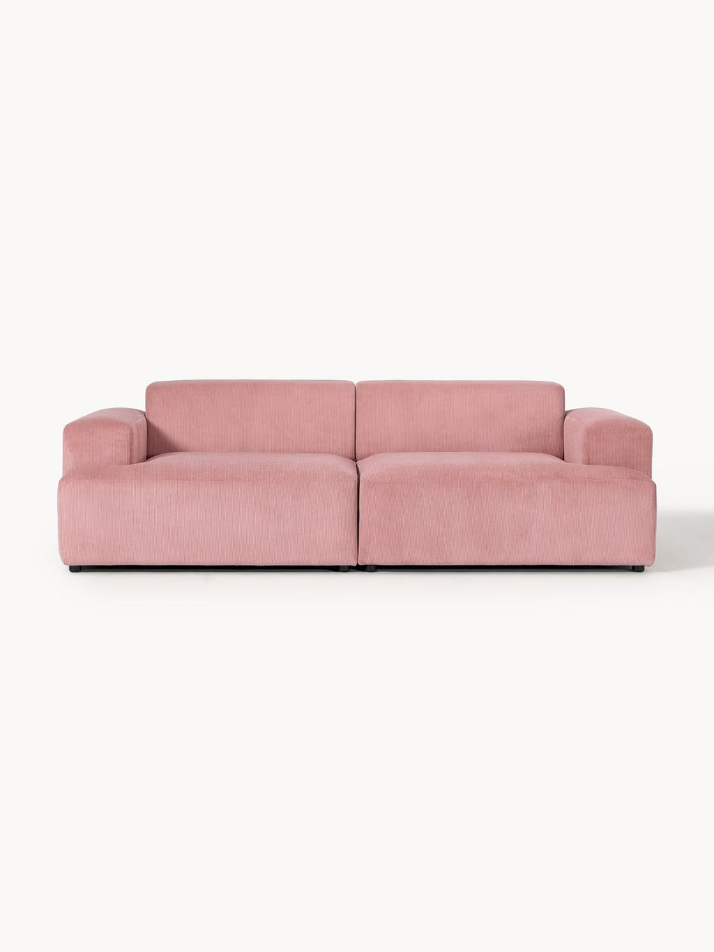 Melva Corduroy-Sofa (3-seater) — Pink