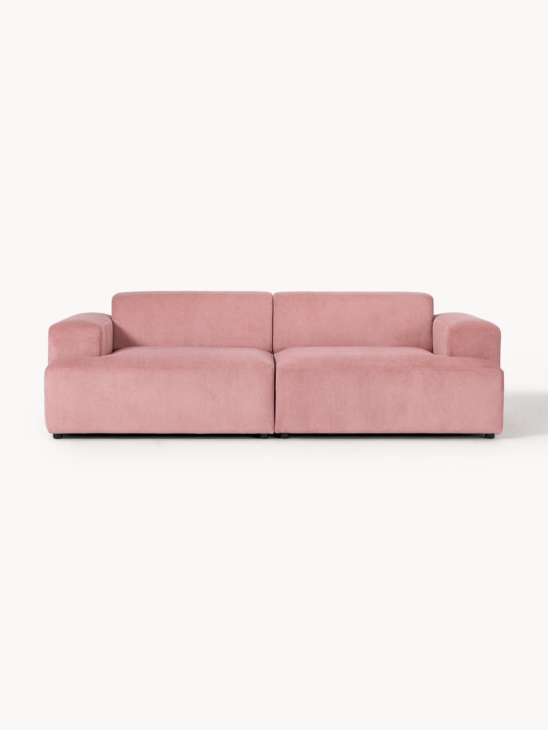 Melva Corduroy-Sofa (3-seater) — Pink