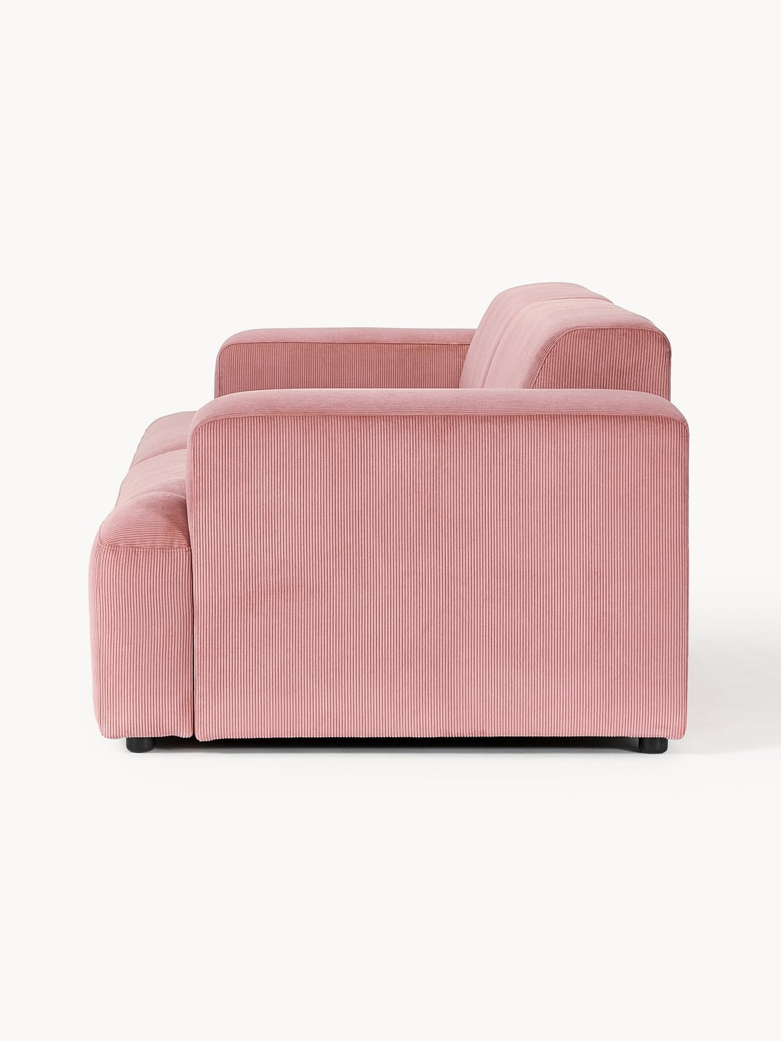 Melva Corduroy-Sofa (3-seater) — Pink