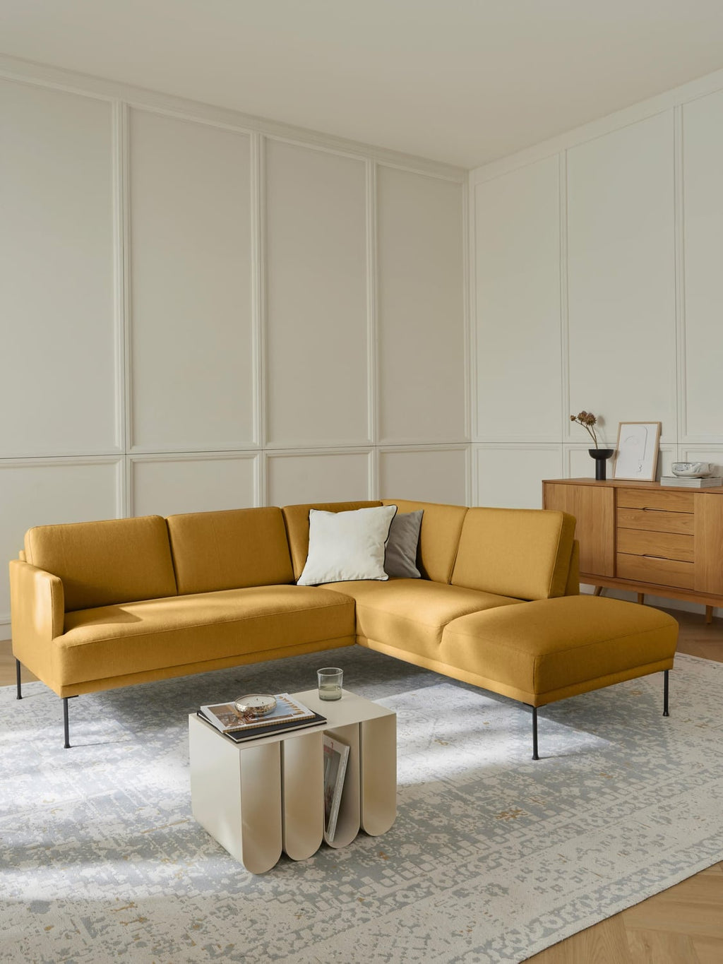Fluente Corner Sofa — Caramel