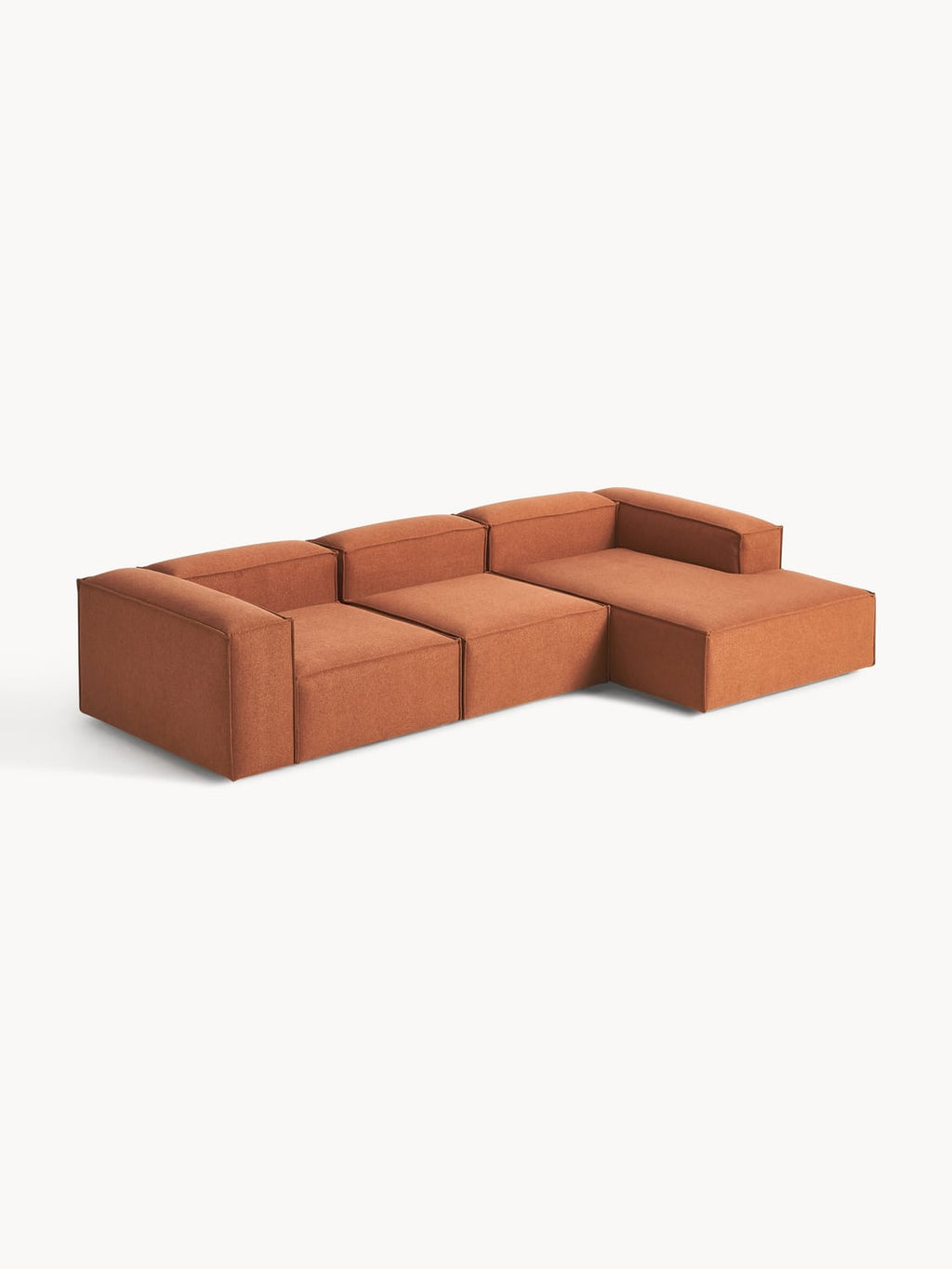 Lennon Modular Corner Sofa (4-seater) — Terracotta