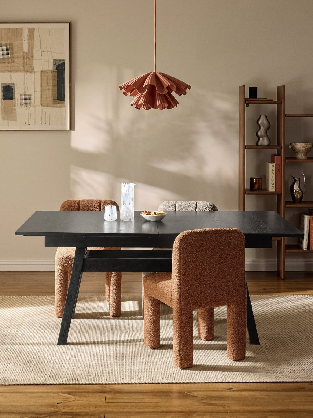 Ethan Extendable Dining Table, 180 - 220 x 100 cm — Dark Grey