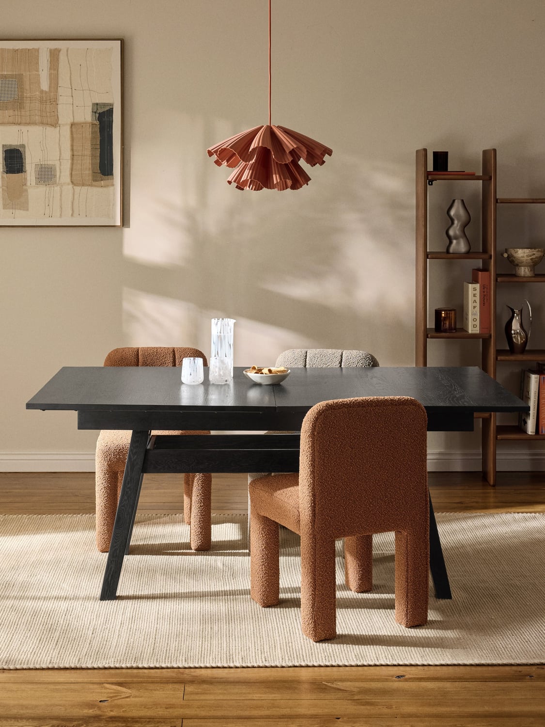 Ethan Extendable Dining Table, 180 - 220 x 100 cm — Dark Grey