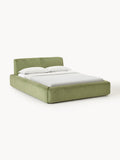 Melva Upholstered Bed with Storage — Sage