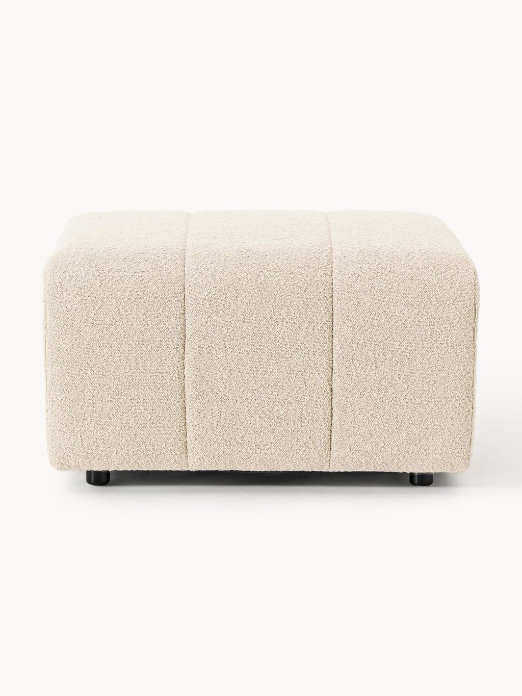 Lena Bouclé Sofa Ottoman — Beige