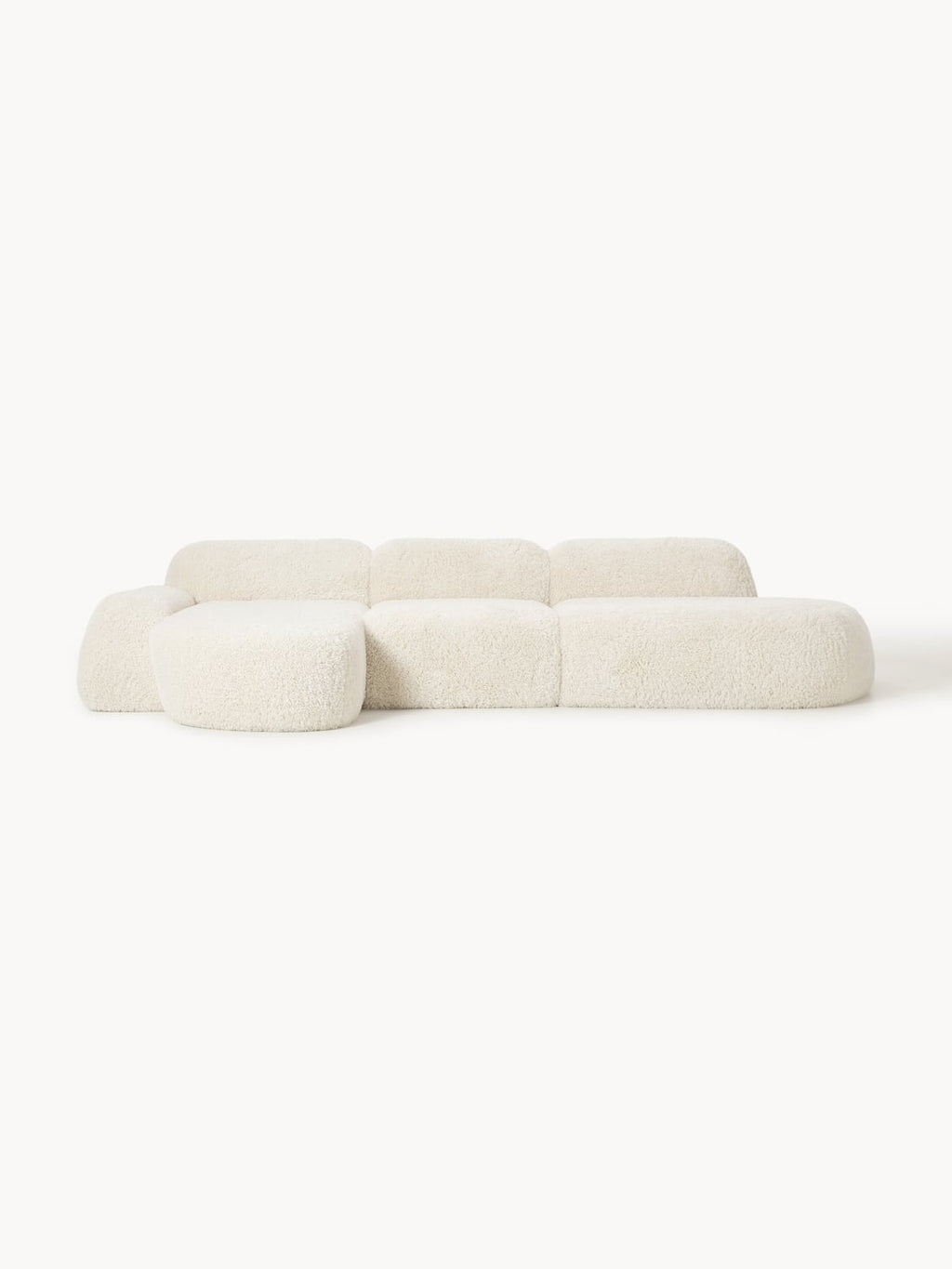 Wolke Modular Teddy-Corner Sofa (4-seater) with Chaise Longue — Ivory