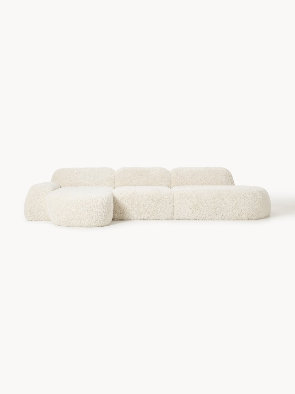 Wolke Modular Teddy-Corner Sofa (4-seater) with Chaise Longue — Ivory