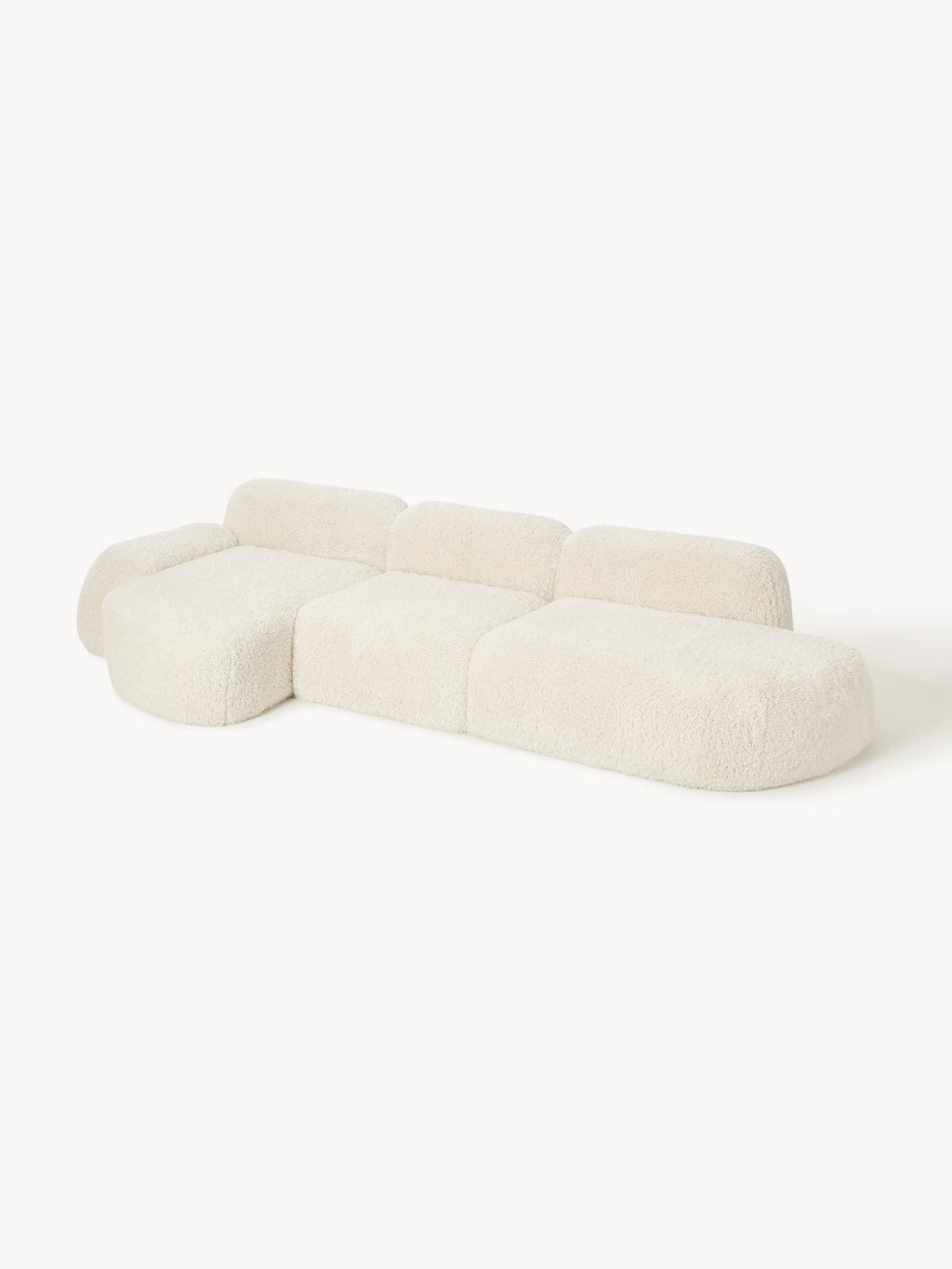 Wolke Modular Teddy-Corner Sofa (4-seater) with Chaise Longue — Ivory