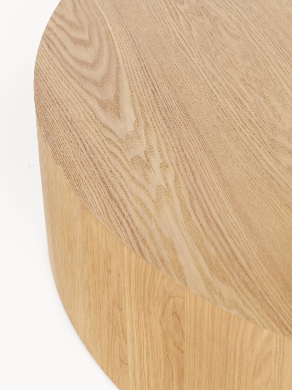 Dan Round XL Wood-Coffee Table — Sand