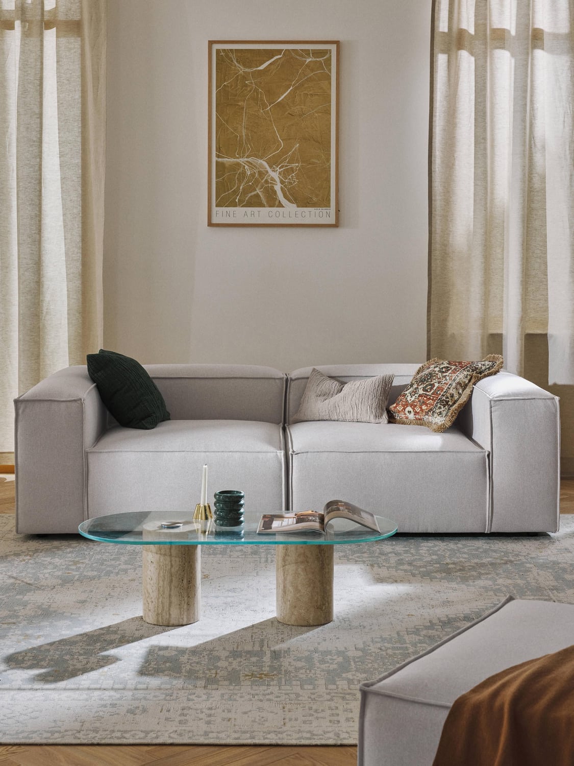 Lennon Modular Sofa (3-seater) — Pearl Grey