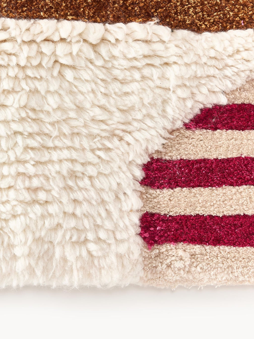 Rosco Hand-Tufted Wool Rug with High-Low Texture — Taupe