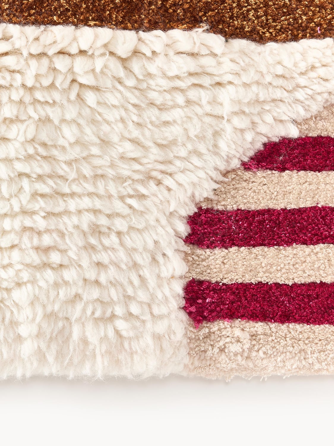 Rosco Hand-Tufted Wool Rug with High-Low Texture — Taupe