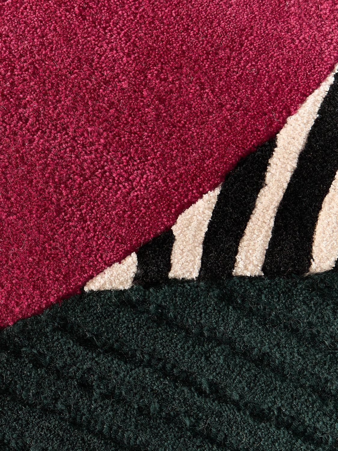 Rosco Hand-Tufted Wool Rug with High-Low Texture — Taupe
