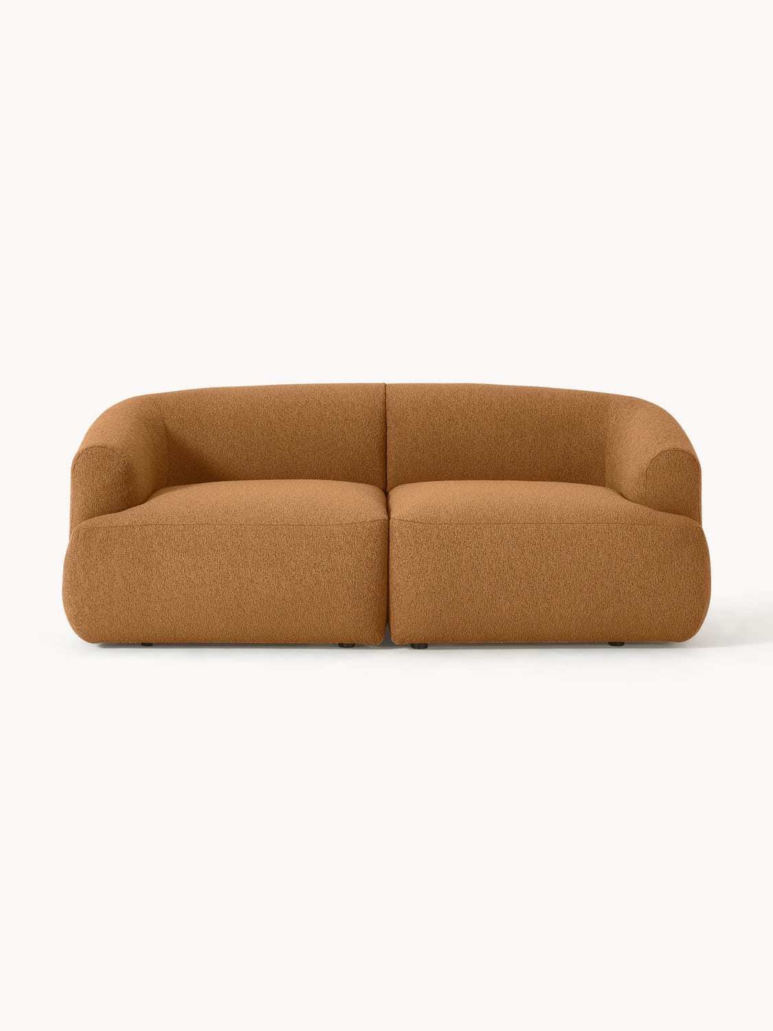 Sofia Modular Bouclé Sofa (2-seater) — Caramel