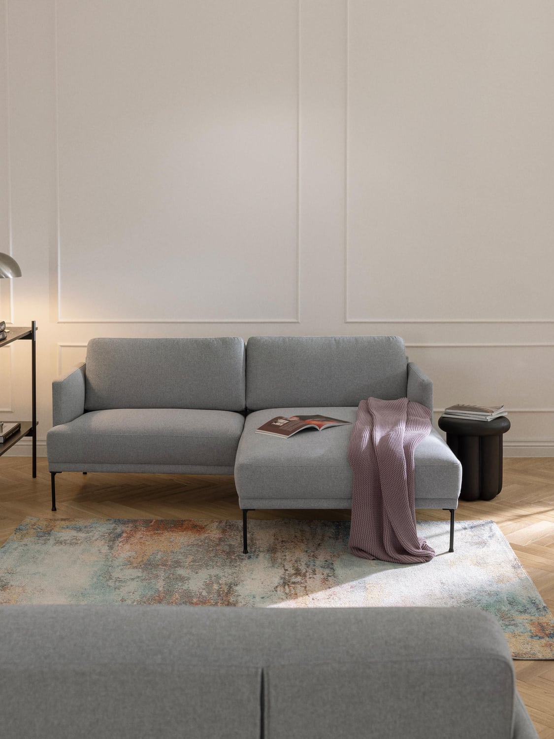 Fluente Small Corner Sofa — Light Grey