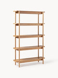 Libby Tall Wooden Shelving Unit — Sand