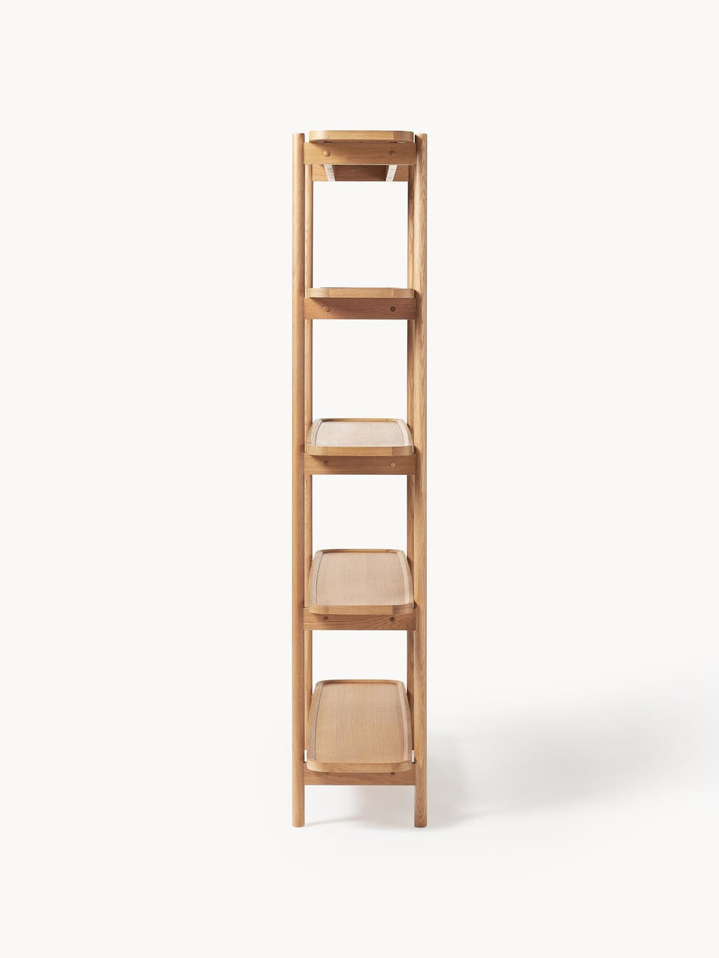 Libby Tall Wooden Shelving Unit — Sand