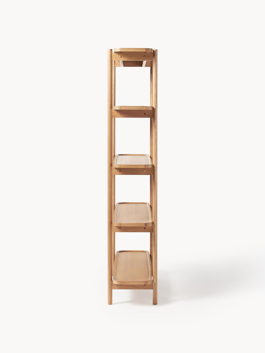 Libby Tall Wooden Shelving Unit — Sand