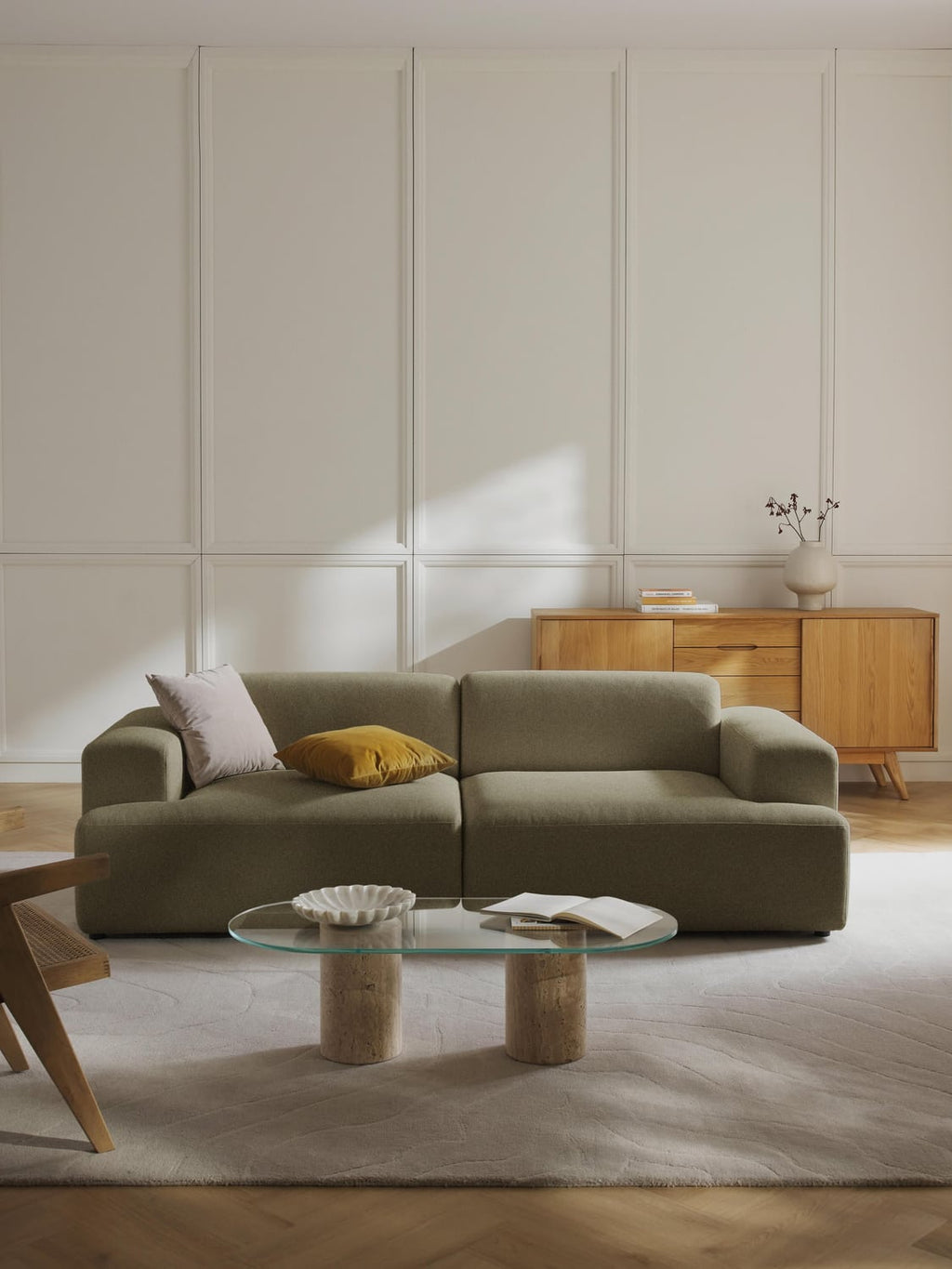 Melva Sofa (3-seater) — Olive