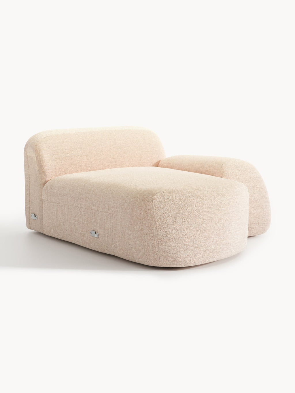 Wolke Bouclé-Chaise-Corner Module — Blush