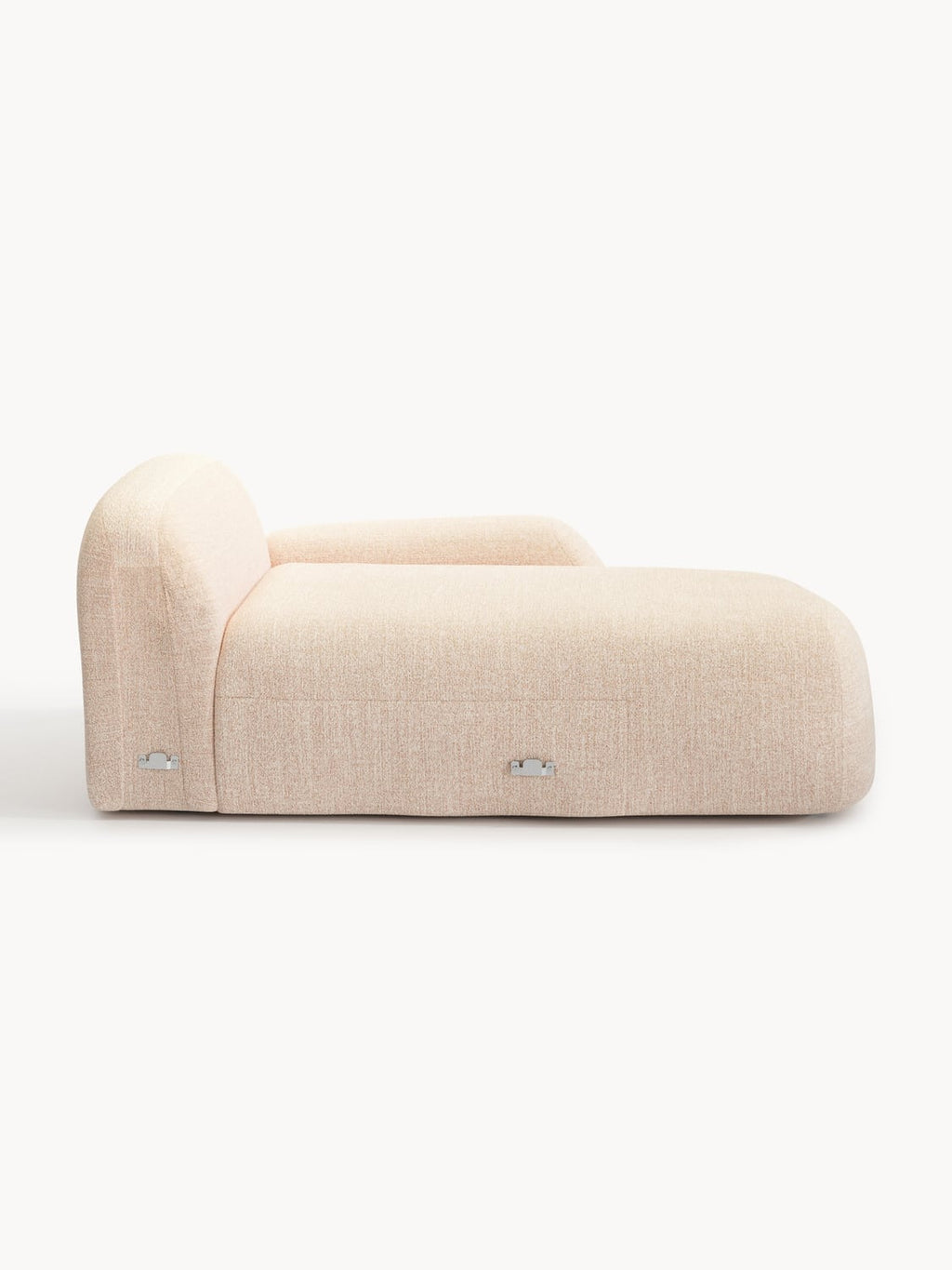 Wolke Bouclé-Chaise-Corner Module — Blush