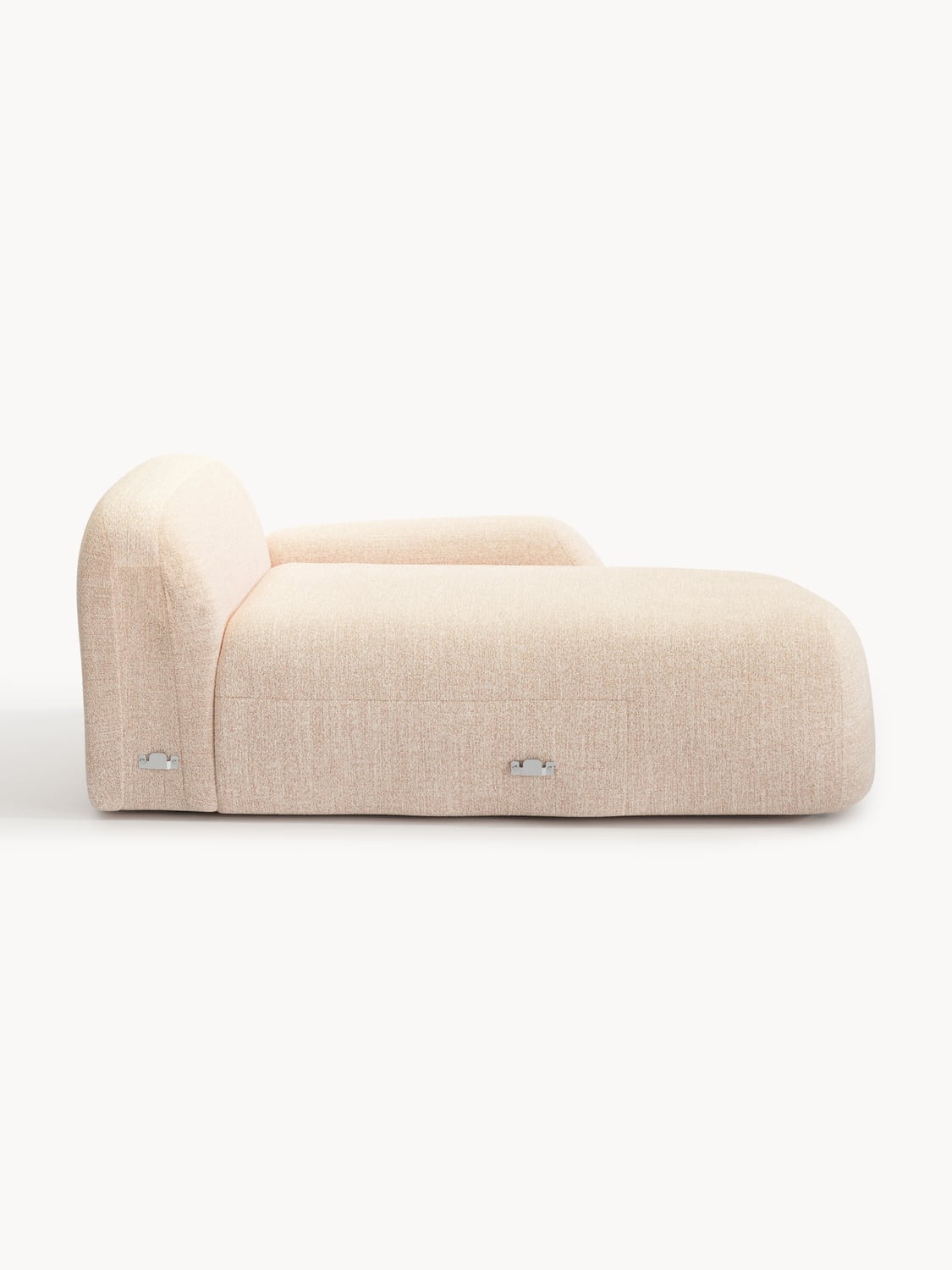 Wolke Bouclé-Chaise-Corner Module — Blush