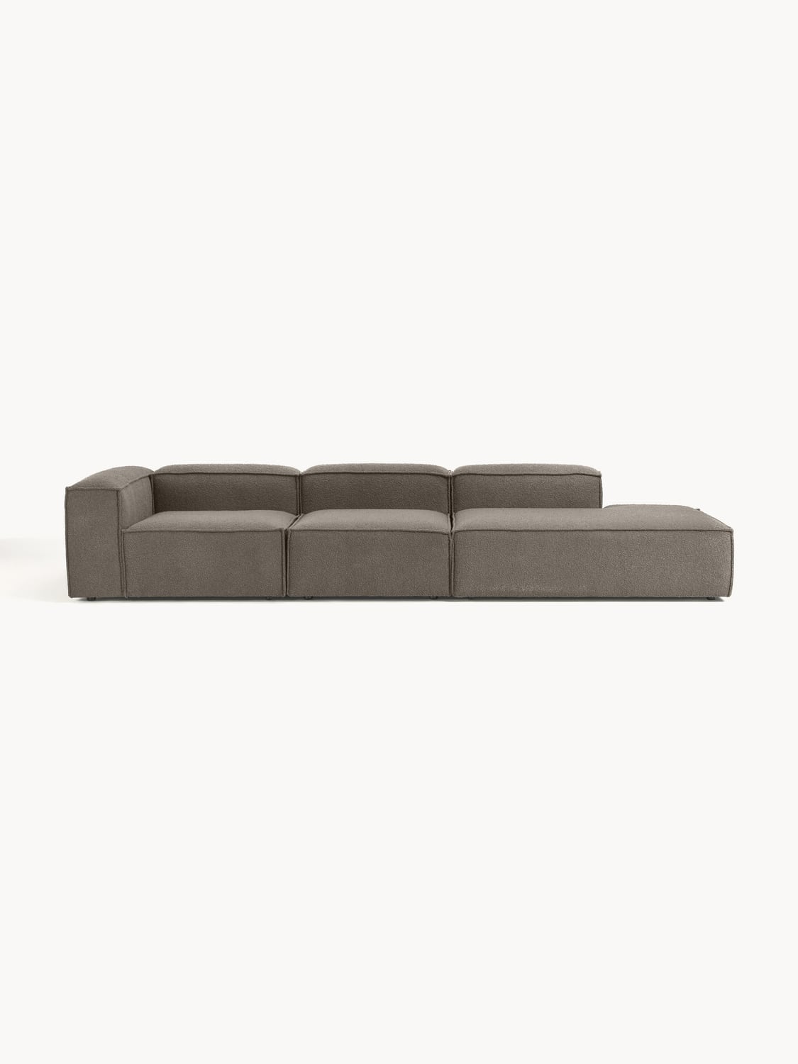 Lennon Modular XL Ottoman in Bouclé — Dark Grey