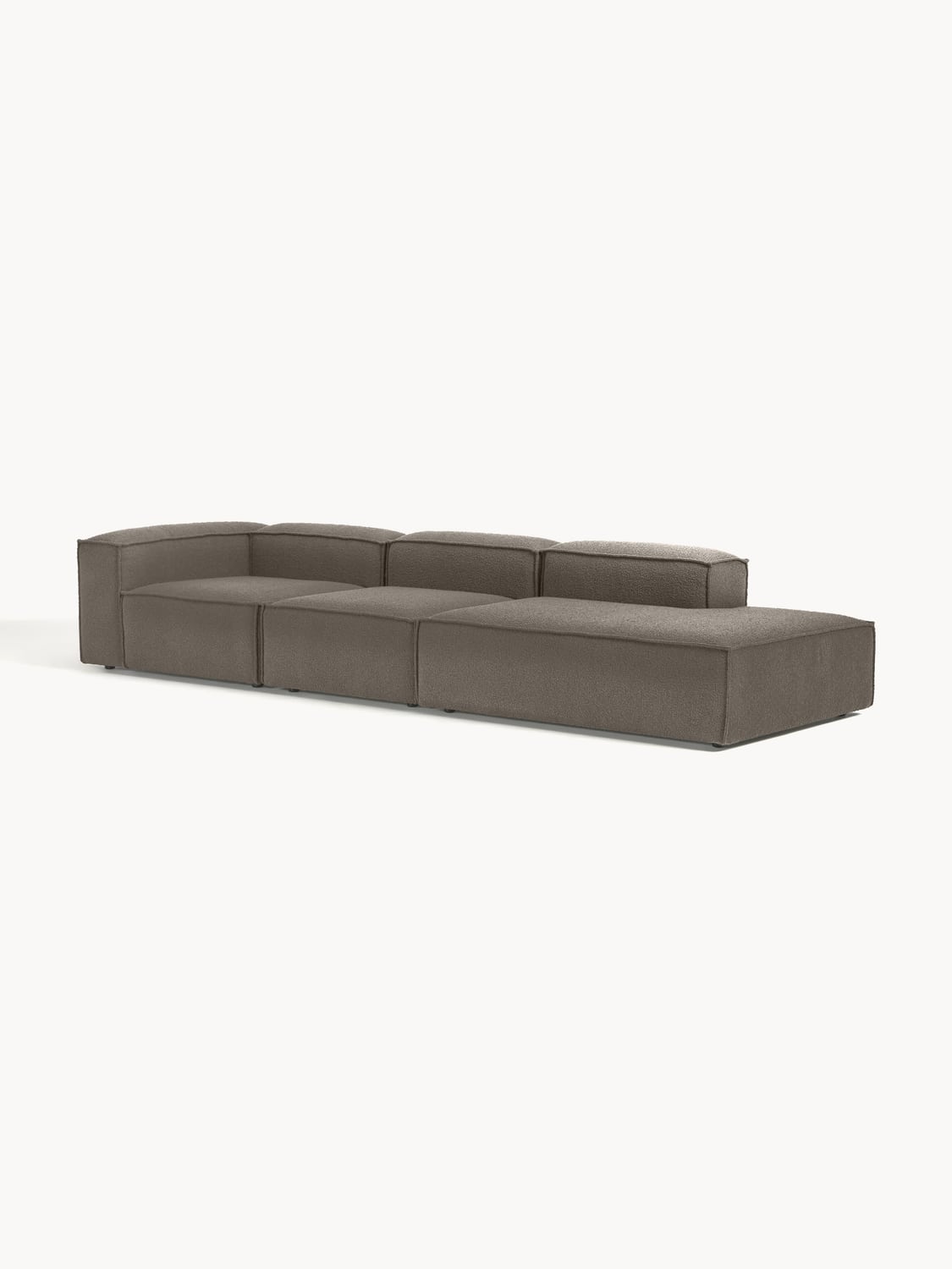 Lennon Modular XL Ottoman in Bouclé — Dark Grey