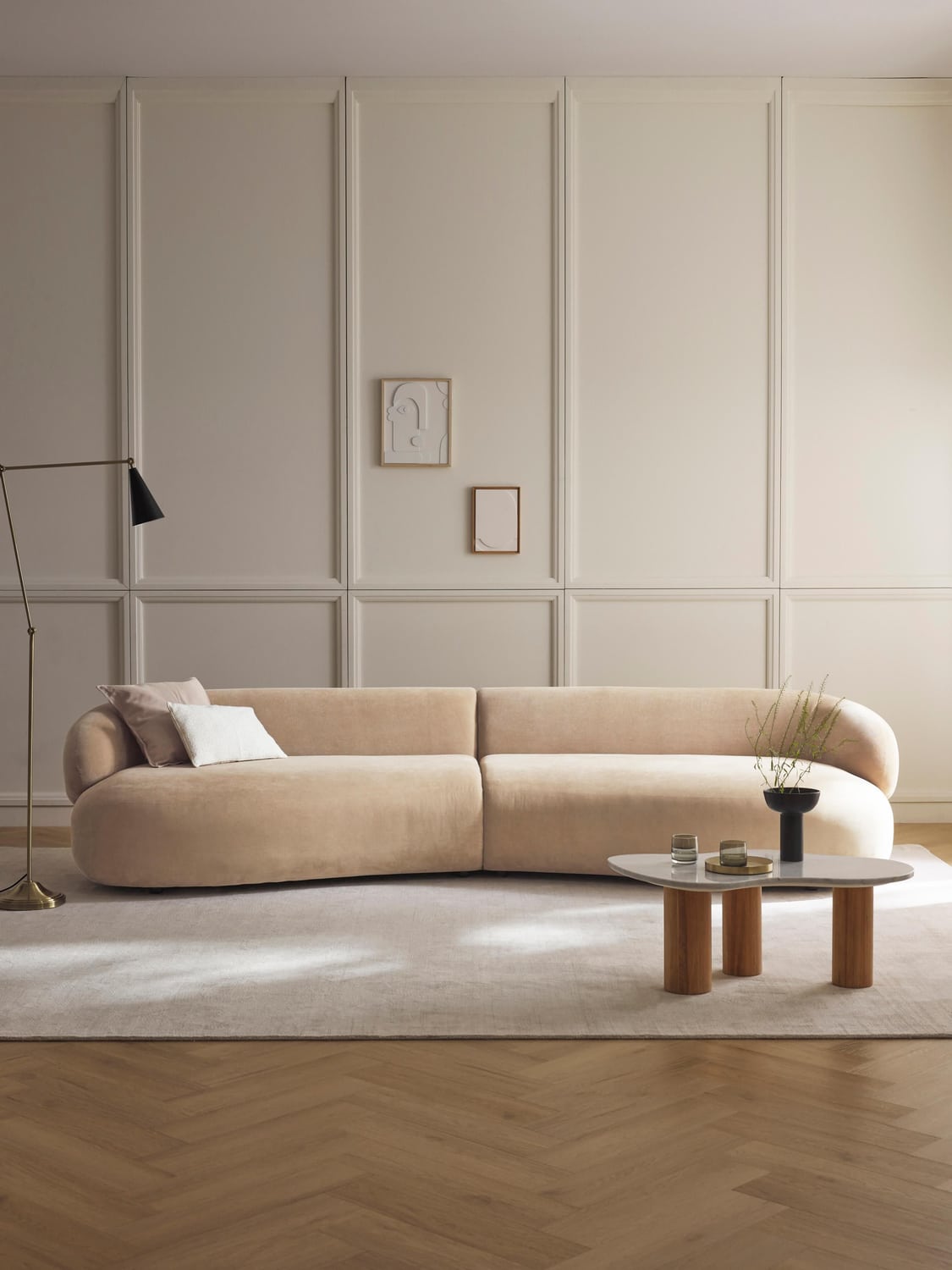 Alba Sofa (4-seater) — Warm Grey