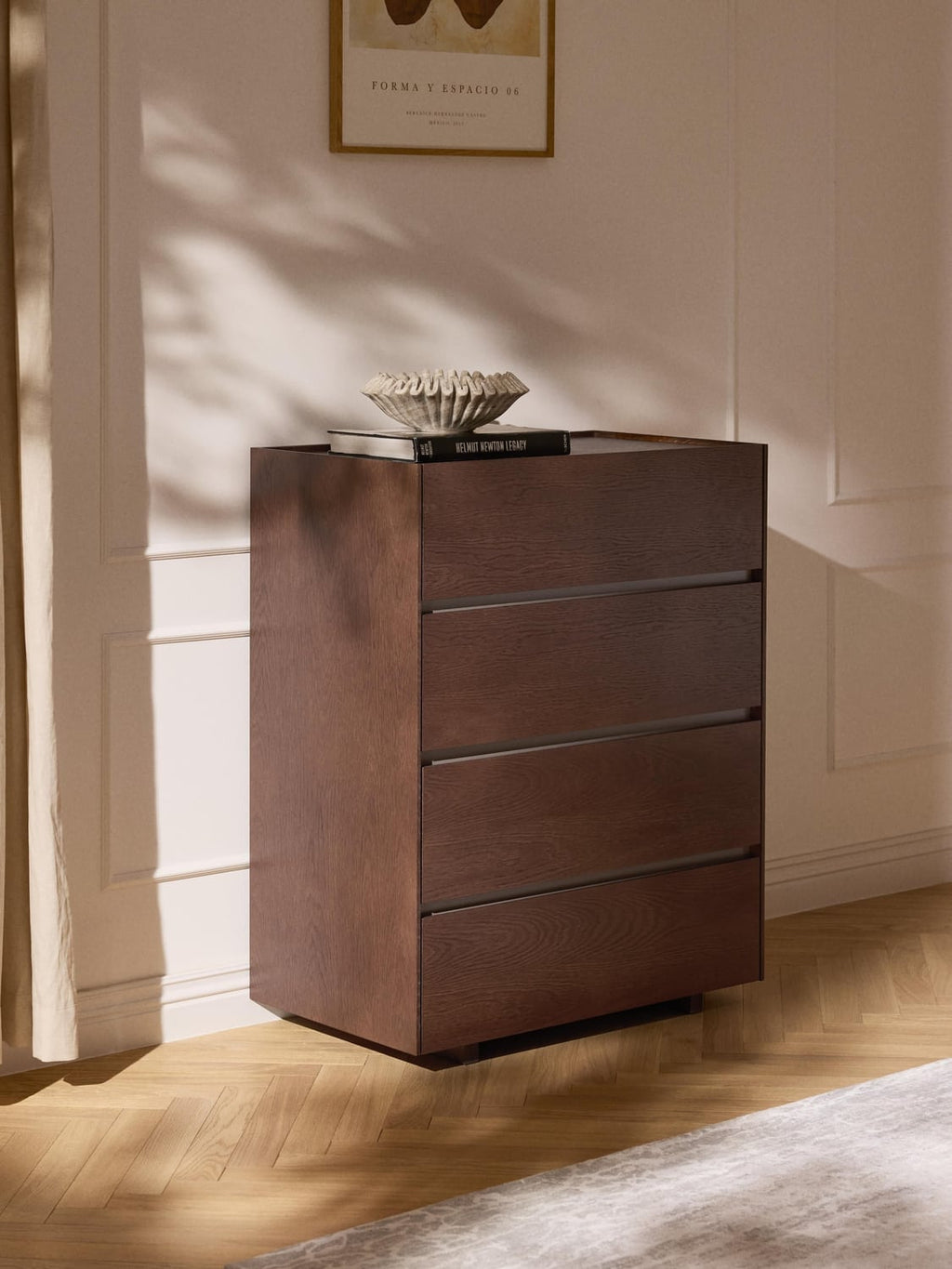 Larsen Wood-Chest of Drawers — Brown