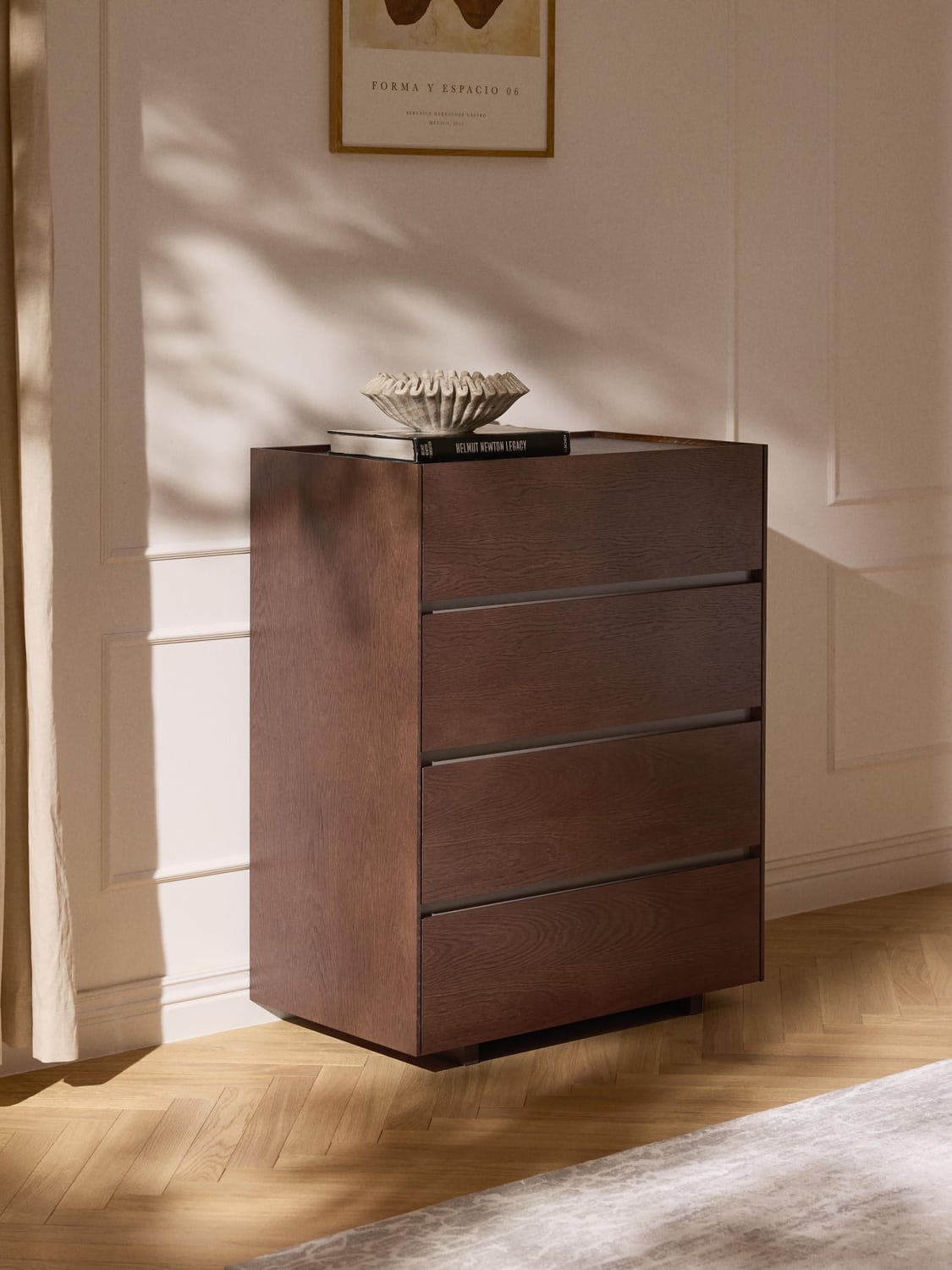 Larsen Wood-Chest of Drawers — Brown