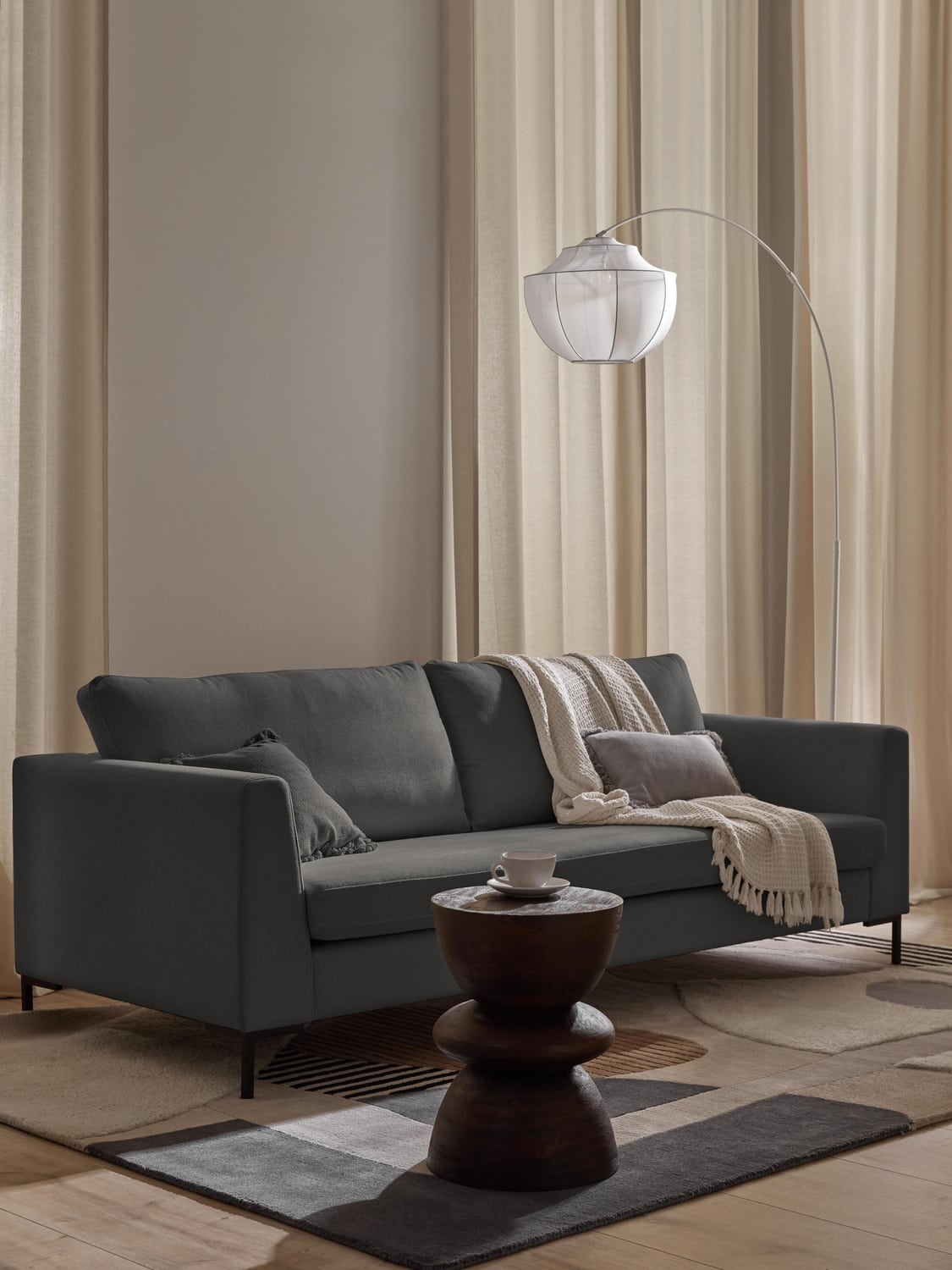 Luna Sofa, 3-seater — Dark Grey