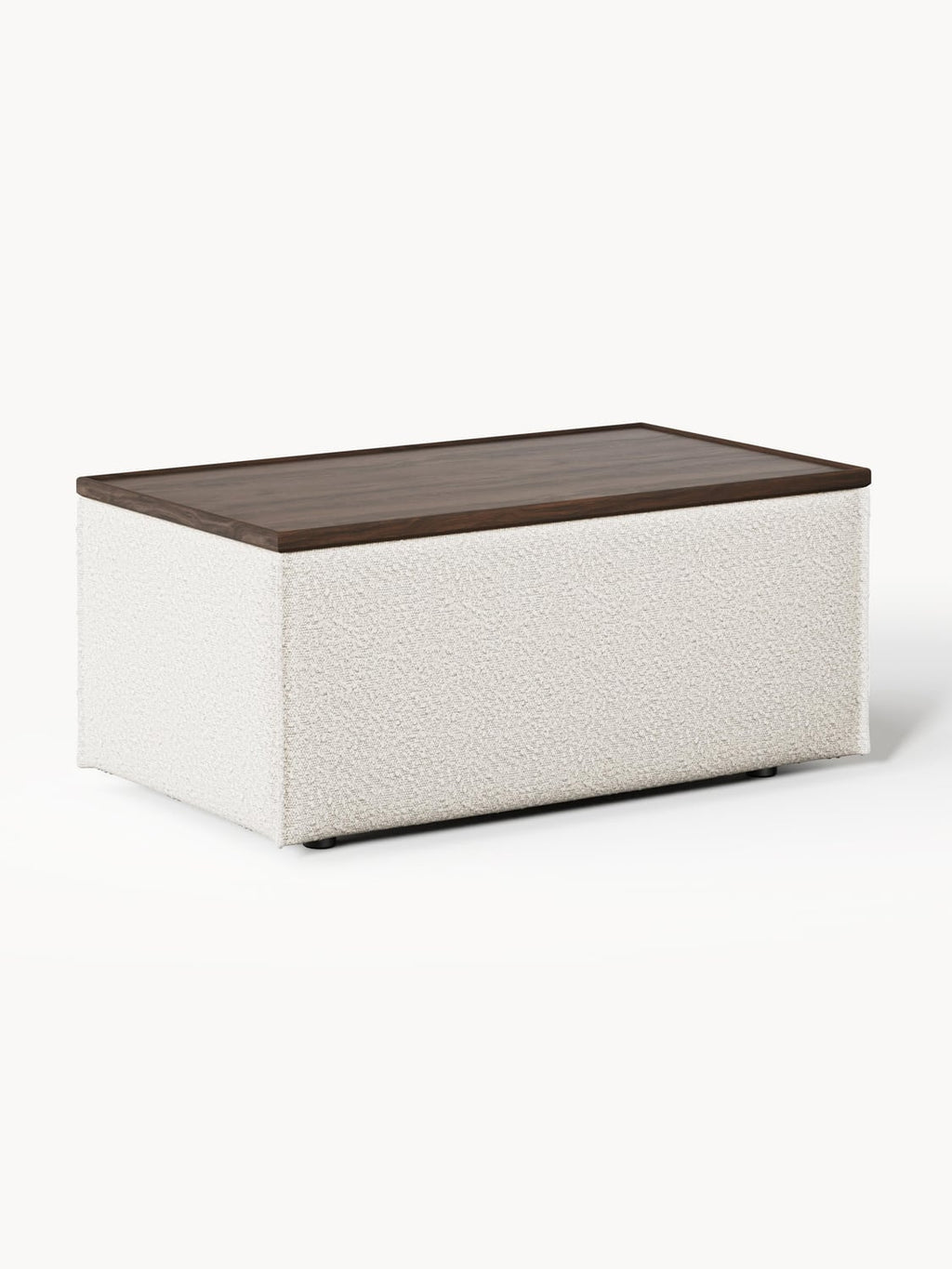 Lennon Sofa Ottoman in Bouclé with Storage — Oatmeal