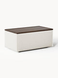 Lennon Sofa Ottoman in Bouclé with Storage — Oatmeal