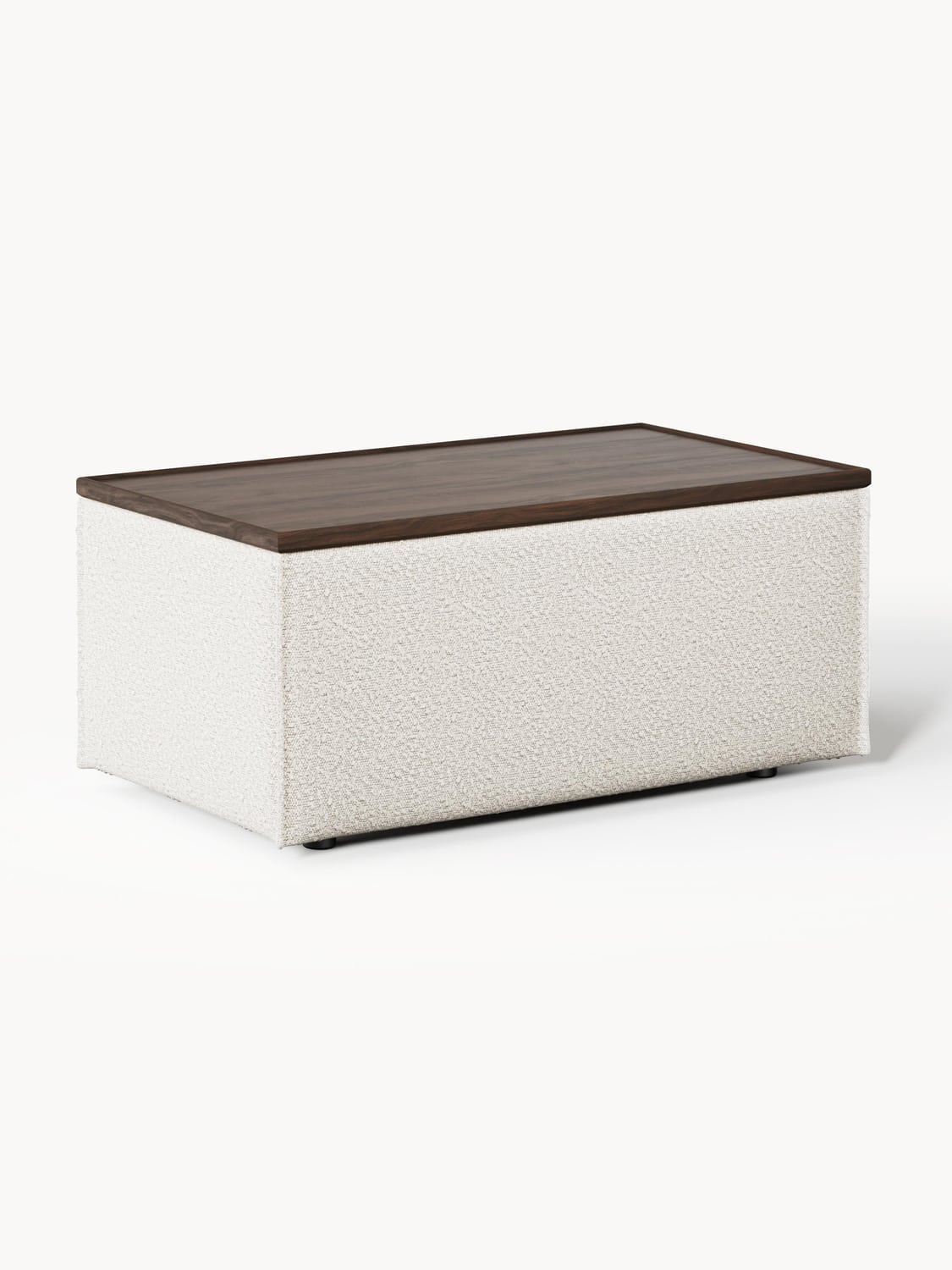 Lennon Sofa Ottoman in Bouclé with Storage — Oatmeal