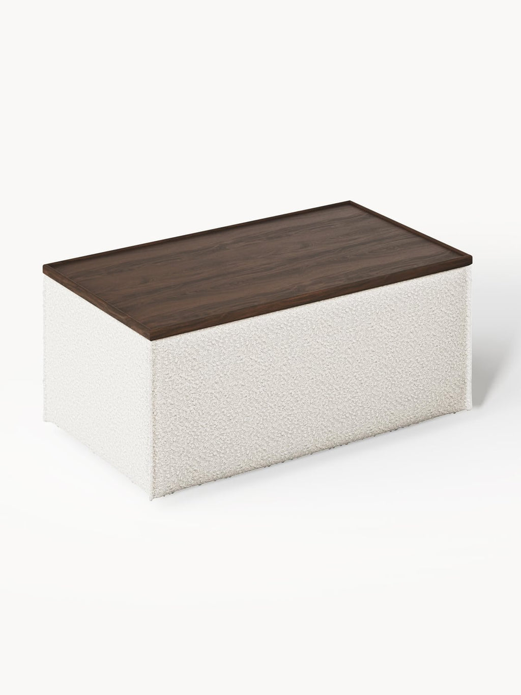 Lennon Sofa Ottoman in Bouclé with Storage — Oatmeal