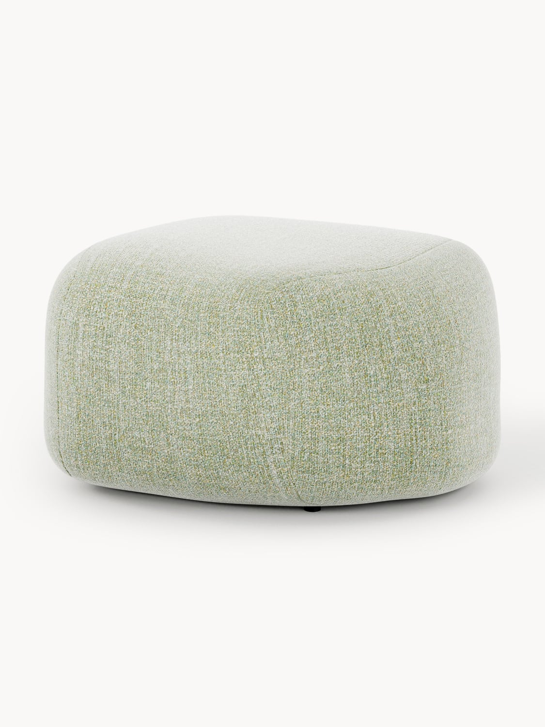 Wolke Oval Bouclé Sofa Ottoman — Oatmeal