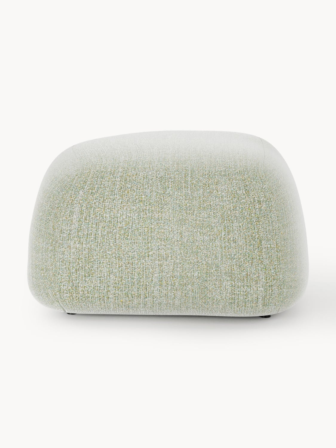 Wolke Oval Bouclé Sofa Ottoman — Oatmeal