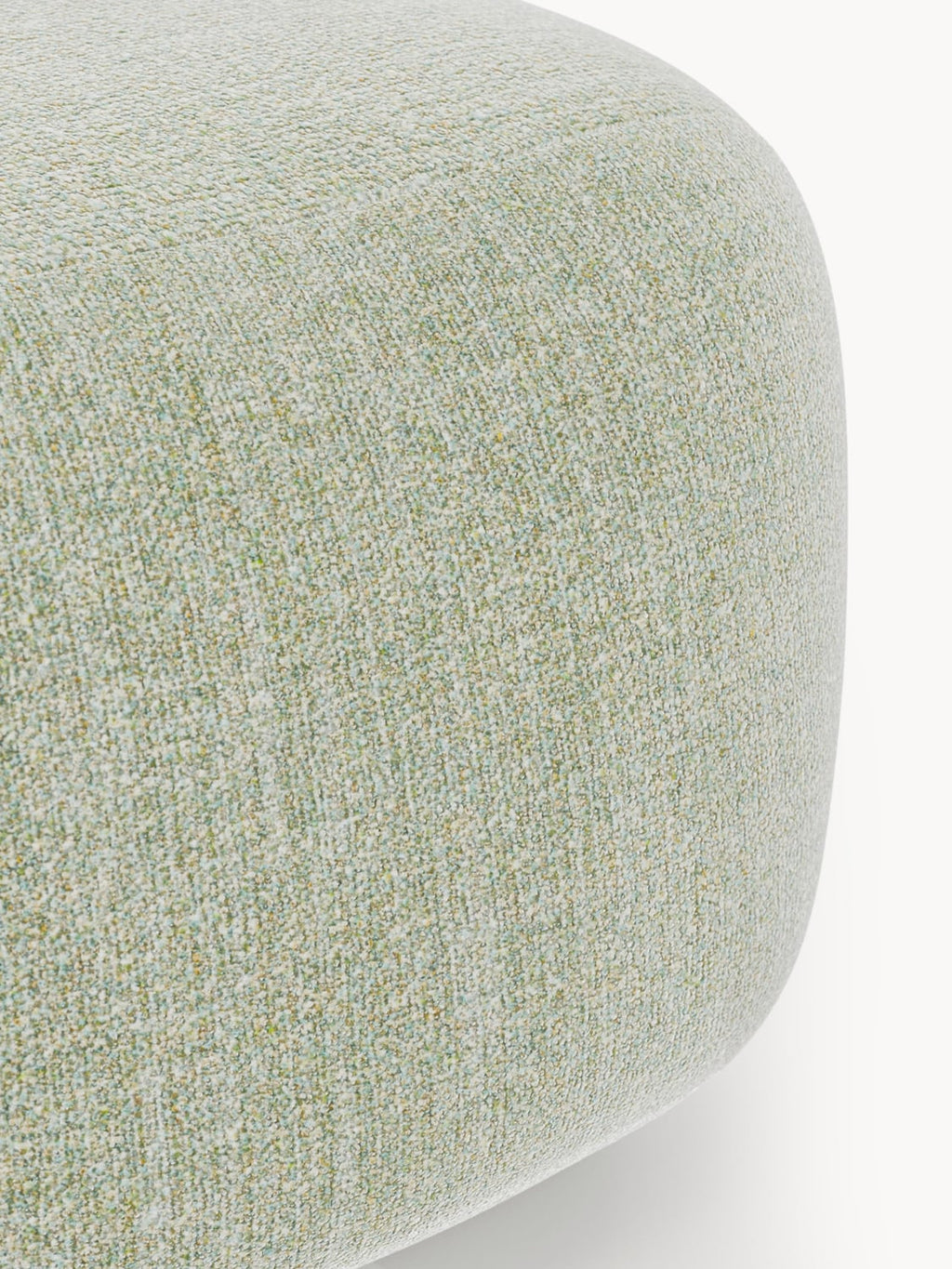 Wolke Oval Bouclé Sofa Ottoman — Oatmeal