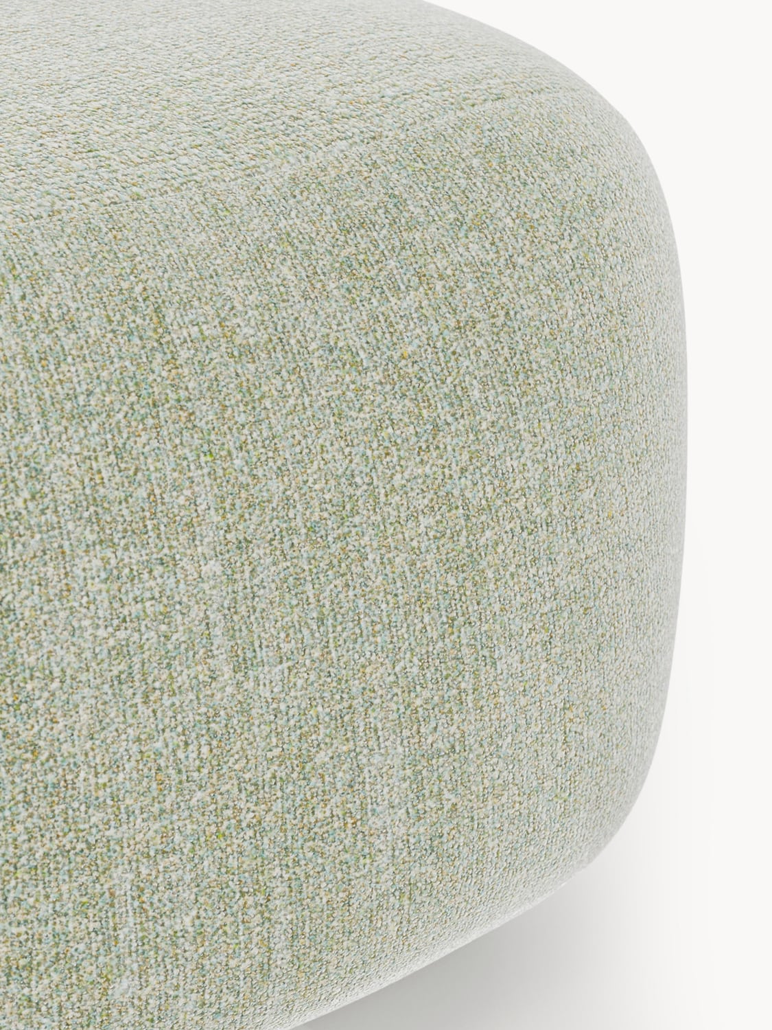 Wolke Oval Bouclé Sofa Ottoman — Oatmeal