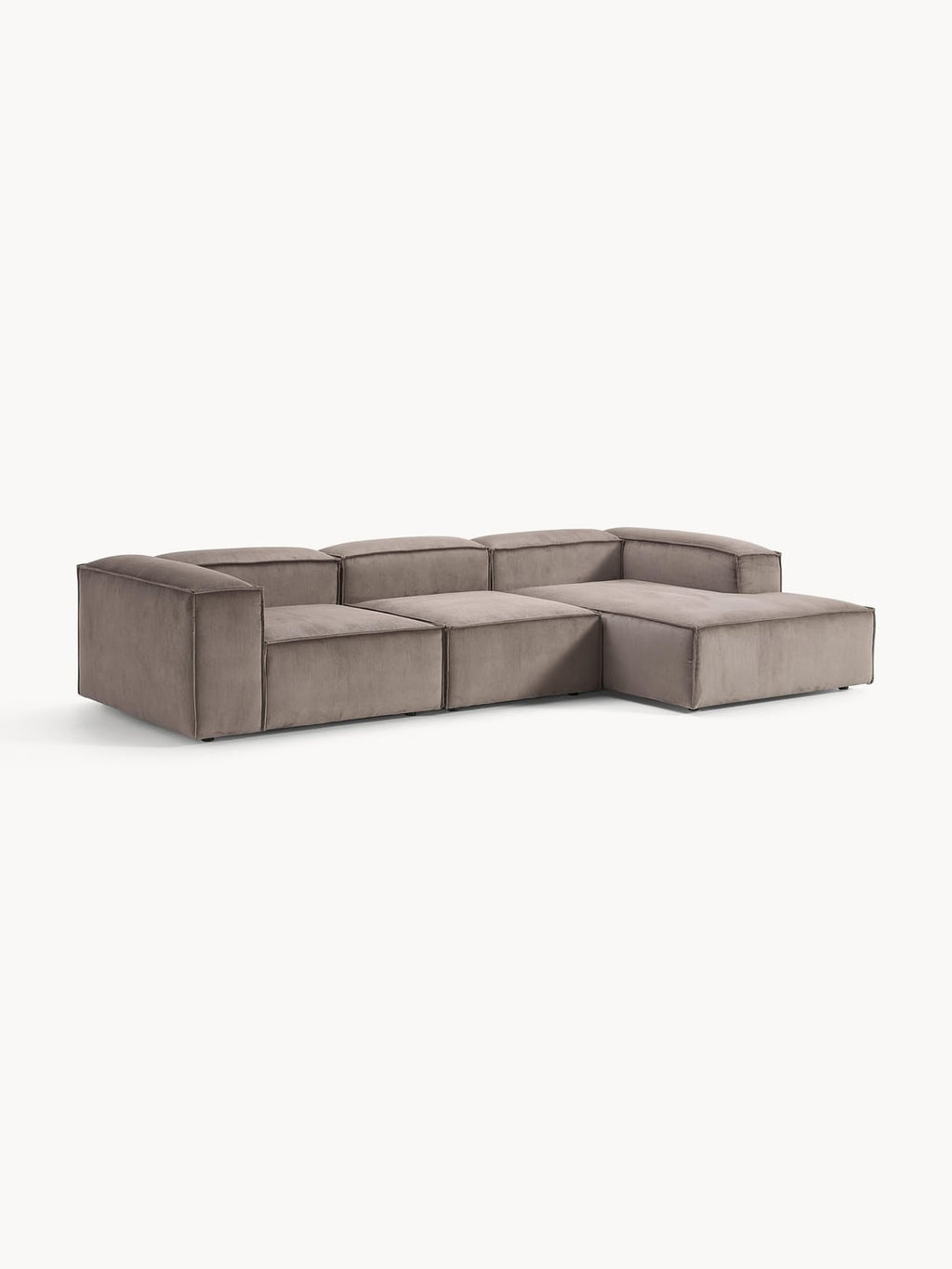 Lennon Modular Corner Sofa (4-seater) in Corduroy — Taupe