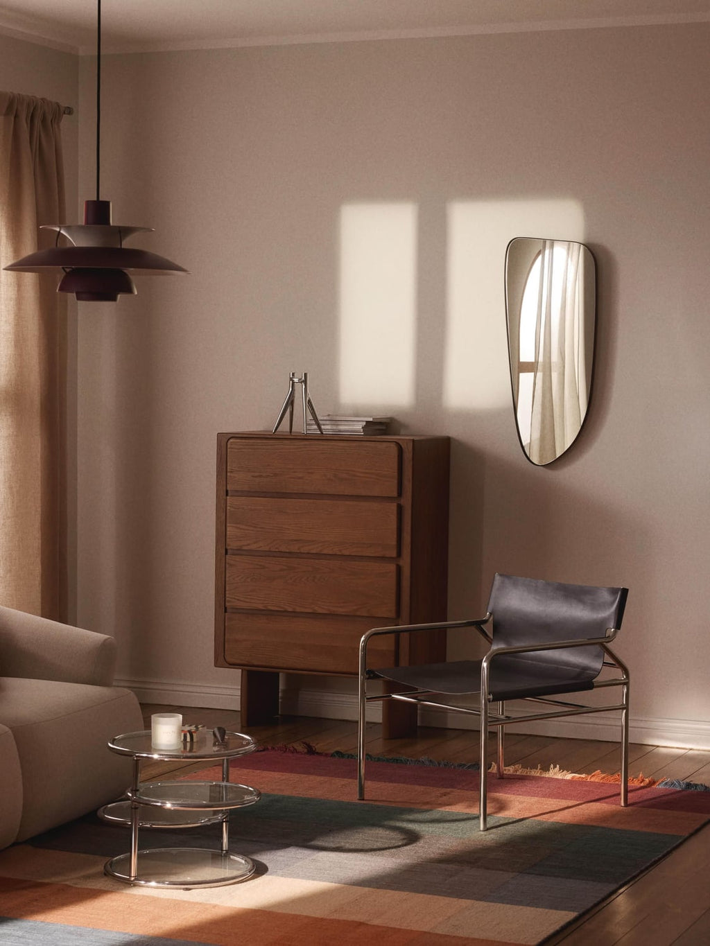 Dion Leather-Armchair — Grey
