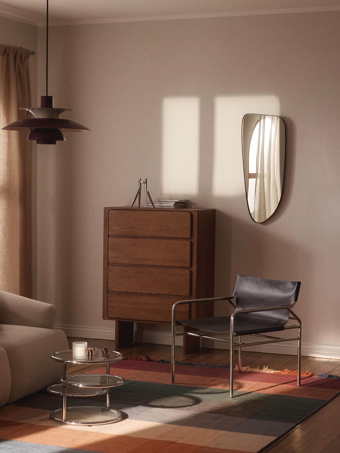 Dion Leather-Armchair — Grey