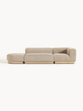 Natalie Modular Ottoman in Teddy Bouclé with Ottoman (left/right) — Oatmeal