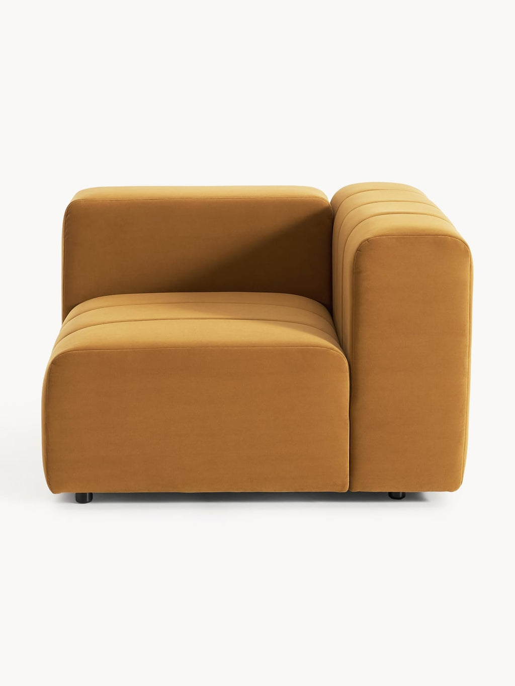 Lena Velvet-Corner Module — Cognac