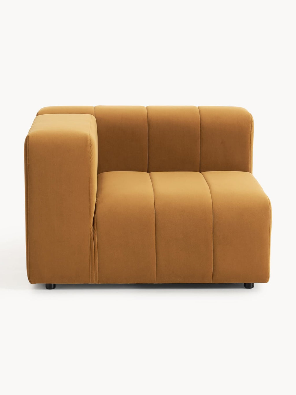Lena Velvet-Corner Module — Cognac