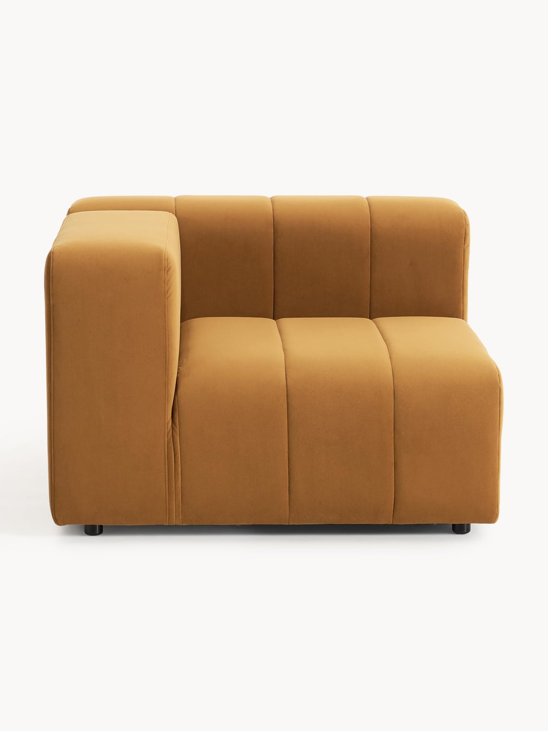 Lena Velvet-Corner Module — Cognac