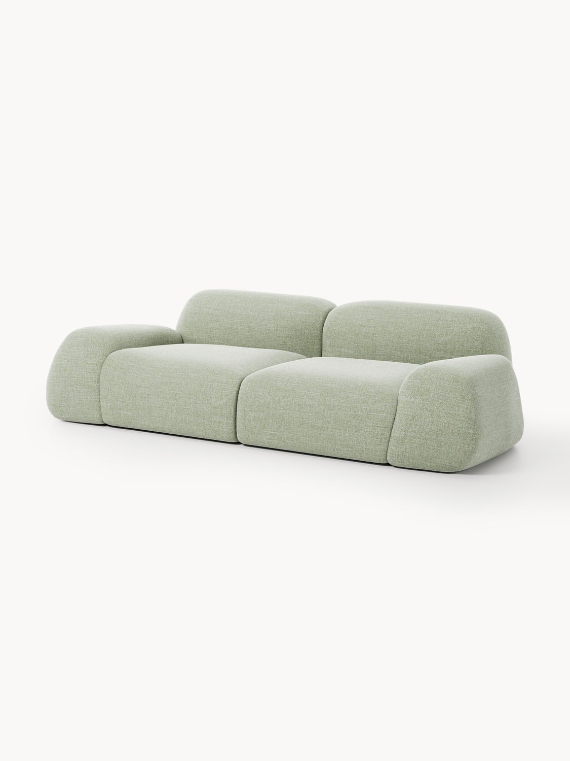 Wolke Modular Bouclé Sofa (3-seater) — Mushroom