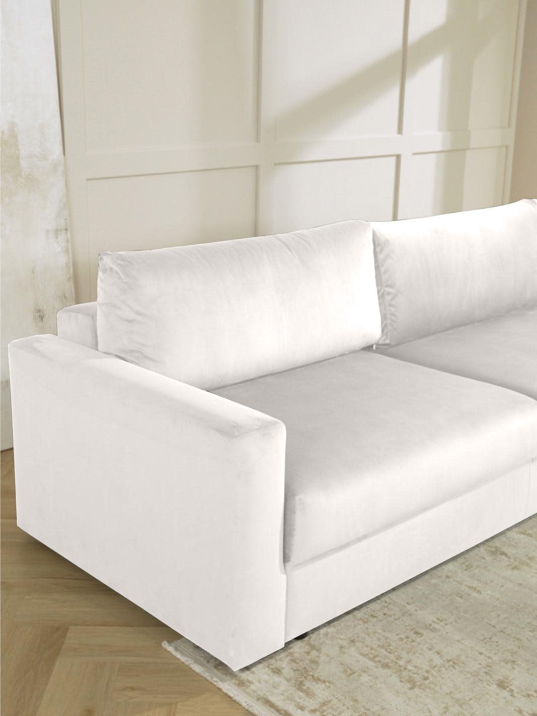 Tasha Sofa Bed (3-seater) with Storage — Light Grey